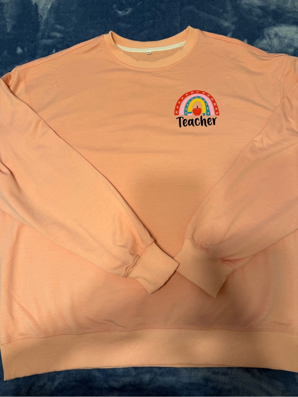 Coral 'Teacher' Long Sleeve Tee